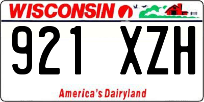 WI license plate 921XZH