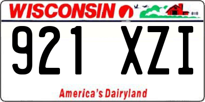 WI license plate 921XZI