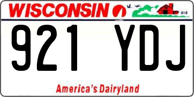 WI license plate 921YDJ
