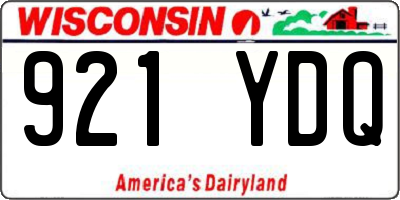 WI license plate 921YDQ