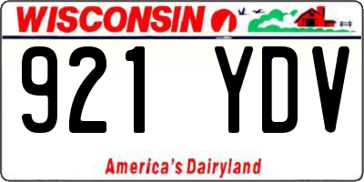 WI license plate 921YDV