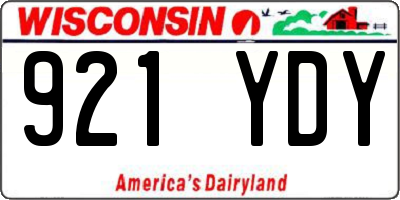 WI license plate 921YDY