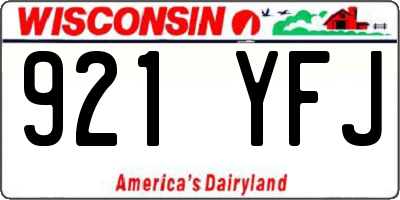 WI license plate 921YFJ