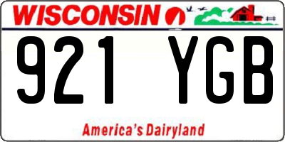WI license plate 921YGB
