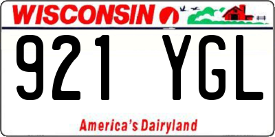 WI license plate 921YGL