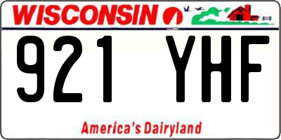 WI license plate 921YHF