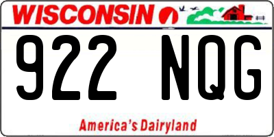 WI license plate 922NQG