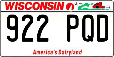 WI license plate 922PQD