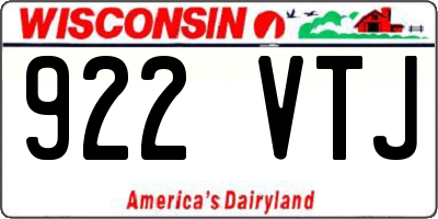 WI license plate 922VTJ
