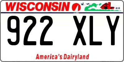 WI license plate 922XLY