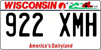 WI license plate 922XMH