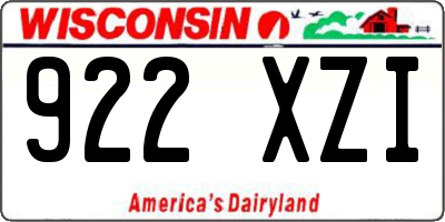 WI license plate 922XZI