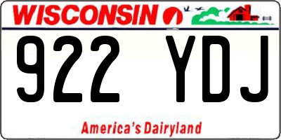 WI license plate 922YDJ