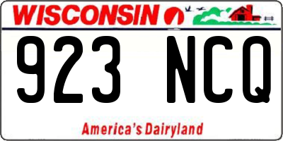 WI license plate 923NCQ
