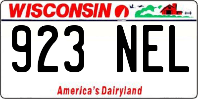 WI license plate 923NEL