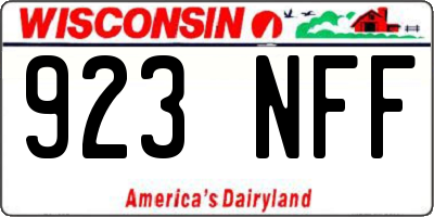 WI license plate 923NFF