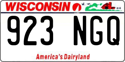 WI license plate 923NGQ