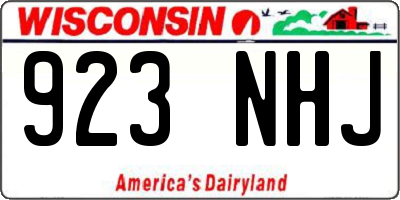 WI license plate 923NHJ