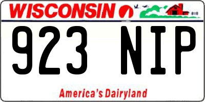 WI license plate 923NIP