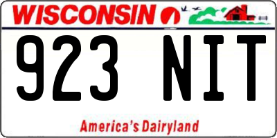 WI license plate 923NIT