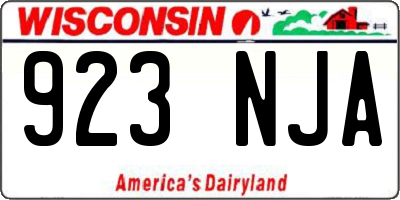 WI license plate 923NJA