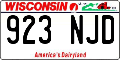 WI license plate 923NJD