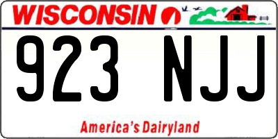 WI license plate 923NJJ