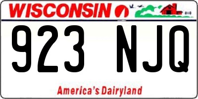 WI license plate 923NJQ