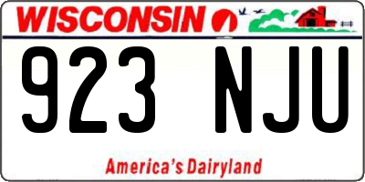 WI license plate 923NJU