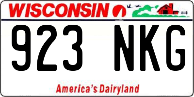 WI license plate 923NKG