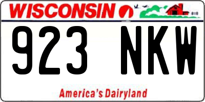 WI license plate 923NKW