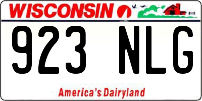 WI license plate 923NLG