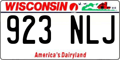 WI license plate 923NLJ