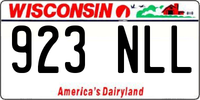 WI license plate 923NLL