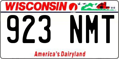 WI license plate 923NMT