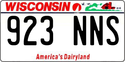 WI license plate 923NNS