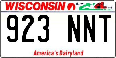 WI license plate 923NNT