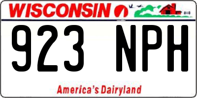 WI license plate 923NPH