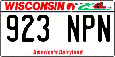 WI license plate 923NPN