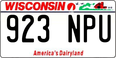 WI license plate 923NPU