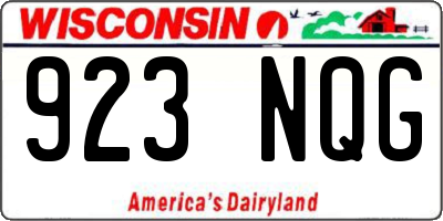 WI license plate 923NQG