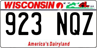 WI license plate 923NQZ
