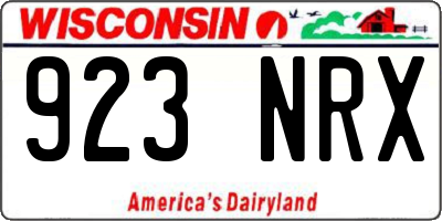 WI license plate 923NRX