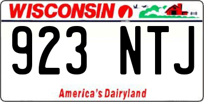 WI license plate 923NTJ