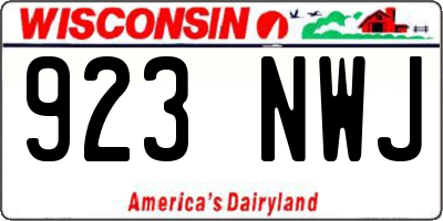 WI license plate 923NWJ