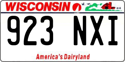 WI license plate 923NXI