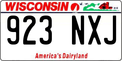 WI license plate 923NXJ