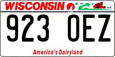 WI license plate 923OEZ