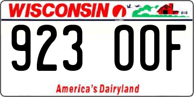 WI license plate 923OOF