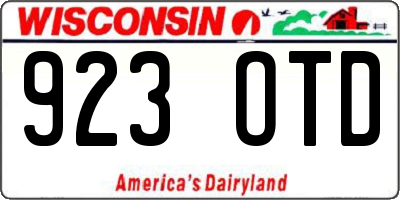 WI license plate 923OTD
